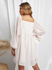 Square Neck Flare Mini Dress