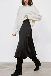 Button Up Split Skirt