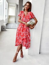 Bohemia A-Line Floral V-Neck Dress