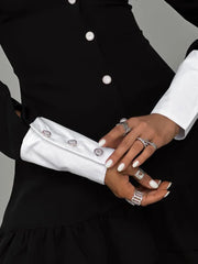 High Waist Women's Evening Dress Retro Splice Long Sleeve Turn Collar Folds Mini Dress Woman Party Wedding Dresses WomenChristmas Gifts