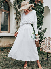 White Long Sleeves Suit