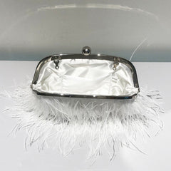 Daily Party Patchwork Feathers Pearl Bags(3 Colors)