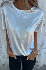 Casual Solid Color O Neck T-Shirts(5 Colors)