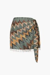 Printed Knot Mini Skirt