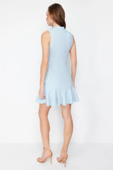 2024 New Fashion Dress Woman Style Mini Dress with Flounce Skirt