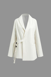 Shawl Lapel Belted Blazer