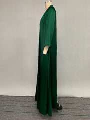 Long Sleeves Loose Embroidered Solid Color Evening Dresses