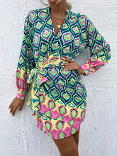 Bohemia Puff Sleeves Floral V-Neck Dress