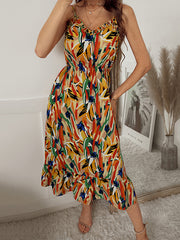 Bohemia A-Line Floral V-Neck Dress