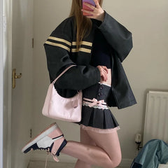 Lace Splice Mini Skirts For Women Bow Bandage Fashion Folds Skirt Hot Girls Winter Casual Lace-up High Waist Skirt LadiesChristmas Gifts