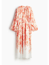 Floral Print Loose Long Sleeves Casual Maxi Dresses