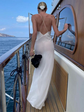 Flower Deep V-Neck Maxi Dress For Women Sheer Sleeveless Slip Long Evening Dresses Party Clubwear Sexy Backless ElegantChristmas Gifts