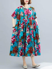 Loose Flower Printing National Dress