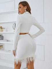 Casual Wrap Solid Color Patchwork V-Neck Two Pieces Set