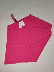 Leyot Women Clothing Batwing Sleeves Hollow Printed One-Shoulder Mini Dresses