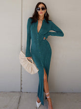 Vacation Wrap Buckle V-Neck Dress