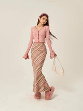 2024 New Fashion Elegant Vintage 3 Color Plaid Y2K Long Skirt