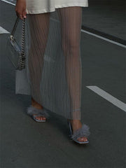 See Through Long Skirt For Women High Waist Sexy Hollow Out Skirts Womens Club Fashion Party Hot Girls Faldas De MujerChristmas Gifts