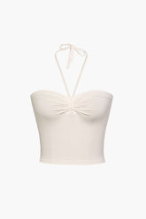 Halter Neck Ruched Cami Top
