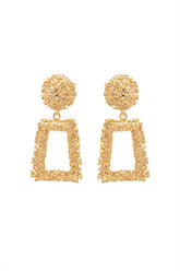 Textured Rectangle Drop Earrings