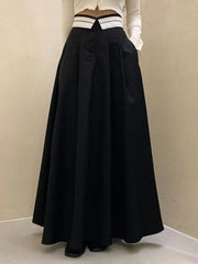 2024 New Fashion Elegant Flip High-waist Suits Dress Skirt