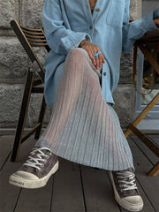 See Through Long Skirt For Women High Waist Sexy Hollow Out Skirts Womens Club Fashion Party Hot Girls Faldas De MujerChristmas Gifts