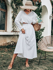 White Long Sleeves Suit