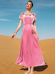 Vacation Loose Round-Neck Dress