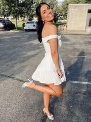 Contrast Color Folds Mini Dress For Women Slim Fit Off-Shoulder Sexy Dress Plunge Elegant Sleeveless Gown Dress LadiesChristmas Gifts