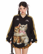 Blokette Aesthetic Kitten Print Jersey