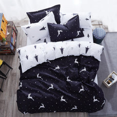 Home Textile Pink Bedding Set For Girl Kid Teen Beds Sheet Strawberry Duvet Quilt Cover Pillowcase Stripe Bed Sheet