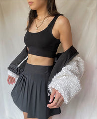 2022 New Women's Pleated Half-Dress High-Waist Skirt Female Hot Fashion Casual Party Girl Short Summer Clothes Ladies Pure Color