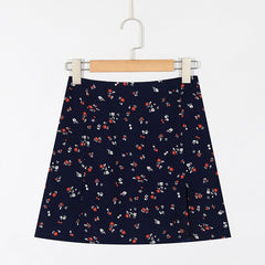 Skirts Womens Chiffon Vintage Floral Print Summer Skirt Women Side Slit High Waist A Line Mini Skirt Sexy Woman Skirts