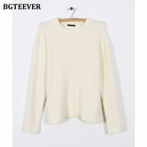 Casual Women Knitted Skirt Set O-Neck Full Sleeve Pullovers Elastic Waist Skirts 2022 Autumn Winter Women Sweater Set
