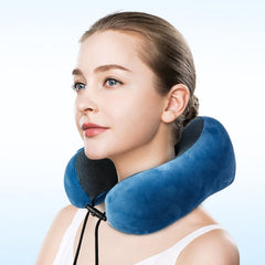 Memory Foam U Shaped Neck Pillows Soft Slow Rebound Space Travel Pillow Neck Healthcare Airplane Travel Headrest Unisex Cushion