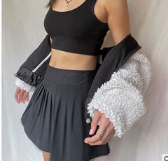 2022 New Women's Pleated Half-Dress High-Waist Skirt Female Hot Fashion Casual Party Girl Short Summer Clothes Ladies Pure Color