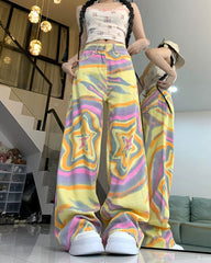 90s Star Print Trousers