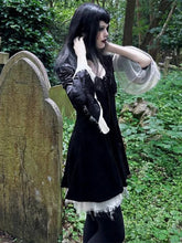 InsGoth Gothic Lace Up Velvet Queen Renaissance Medieval Witch Vintage Cosplay Party Dress