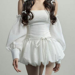 homecoming dresses Pure Desire French Tube Top Dress Women's Spring and Summer Temperament Design Sexy Backless Princess Puffy Dress Shorts Suit