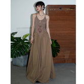 android vs cyberborg dress to impress New Chinese Style Tight Waist Stand Cut Dress Niche Suspender Dress Retro Hollow Commuter Dress Summer