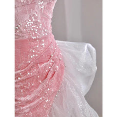 aquatic dress to impress Host Fishtail Evening Dress Birthday Party Sexy off-Shoulder Annual Meeting Bridal Toast Dress Pink Factory Direct Sales