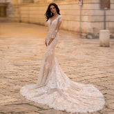 dress to impress divine being Wedding Dress 2025 Summer New off-Shoulder Wedding Dress Large Skirt Water Soluble Lace Trailing Wedding Dress