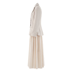 2000s fashion French Elegant Waist Two-Piece Set Women's Autumn Single-Breasted Western-Fitting Pleated Skirt Suit