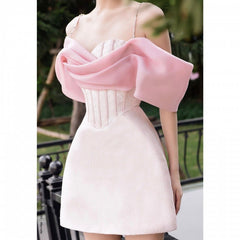homecoming dresses French Temperament Sling Dress 2025 New Design Sense Niche High-End Chic Fishbone Waist Dress