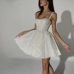 homecoming dresses New White Silver Spray Skirt Wedding Dress Small Dress Party Photo Pettiskirt Wedding