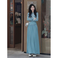 cybergoth dress to impress 2025 New Early Autumn Korean Style Dress Suit High-Grade Temperament Two-Piece Set Unique Top Super Beautiful Rui