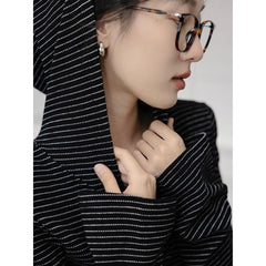 outfit inspo Striped Knitted Dress Women's Spring and Autumn 2025 New Design Tight Waist Slimming A- line Dress Casual Bottoming Dress