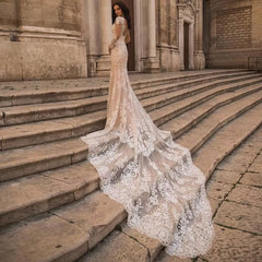 dress to impress divine being Wedding Dress 2025 Summer New off-Shoulder Wedding Dress Large Skirt Water Soluble Lace Trailing Wedding Dress