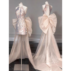 aquatic dress to impress Shining Pink Bridal Wedding Toast Dress New Banquet Performance Host Fishtail Wedding Dress Evening Dress