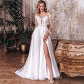 crystal fascination dress to impress 2025 New Wedding Dress Wi Sexy Lace Slit Evening Dress Long Dress